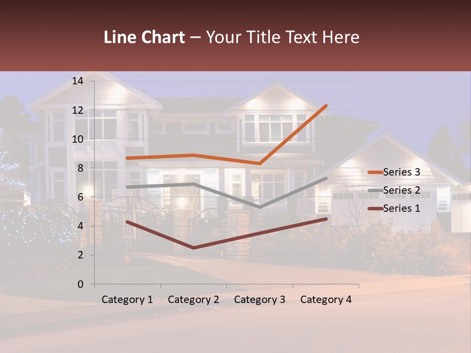 A Large House With A Lot Of Lights On It PowerPoint Template