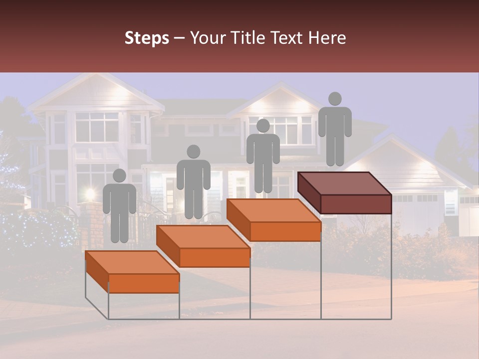 A Large House With A Lot Of Lights On It PowerPoint Template