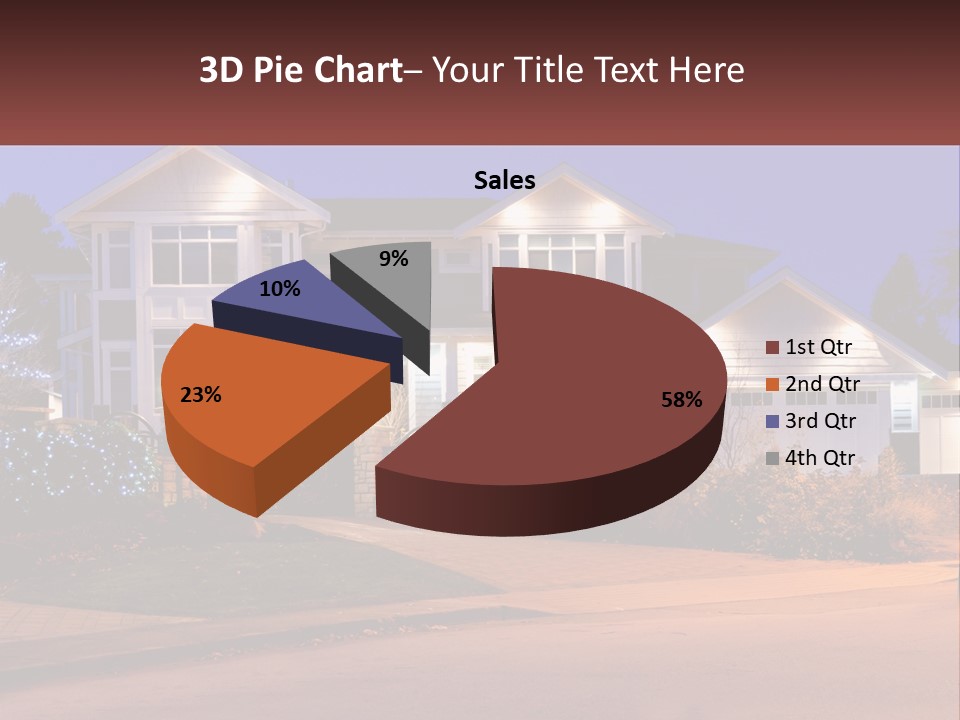 A Large House With A Lot Of Lights On It PowerPoint Template