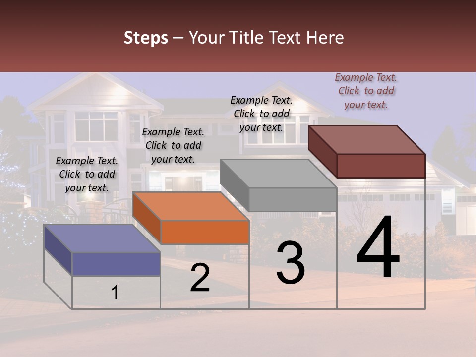 A Large House With A Lot Of Lights On It PowerPoint Template
