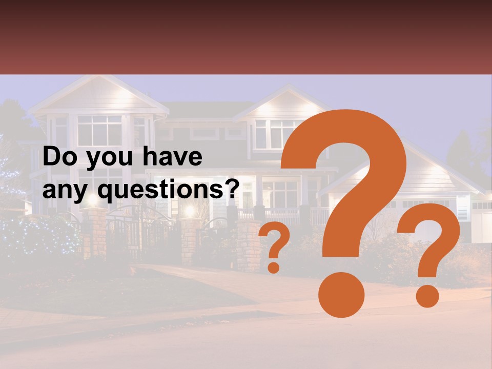 A Large House With A Lot Of Lights On It PowerPoint Template