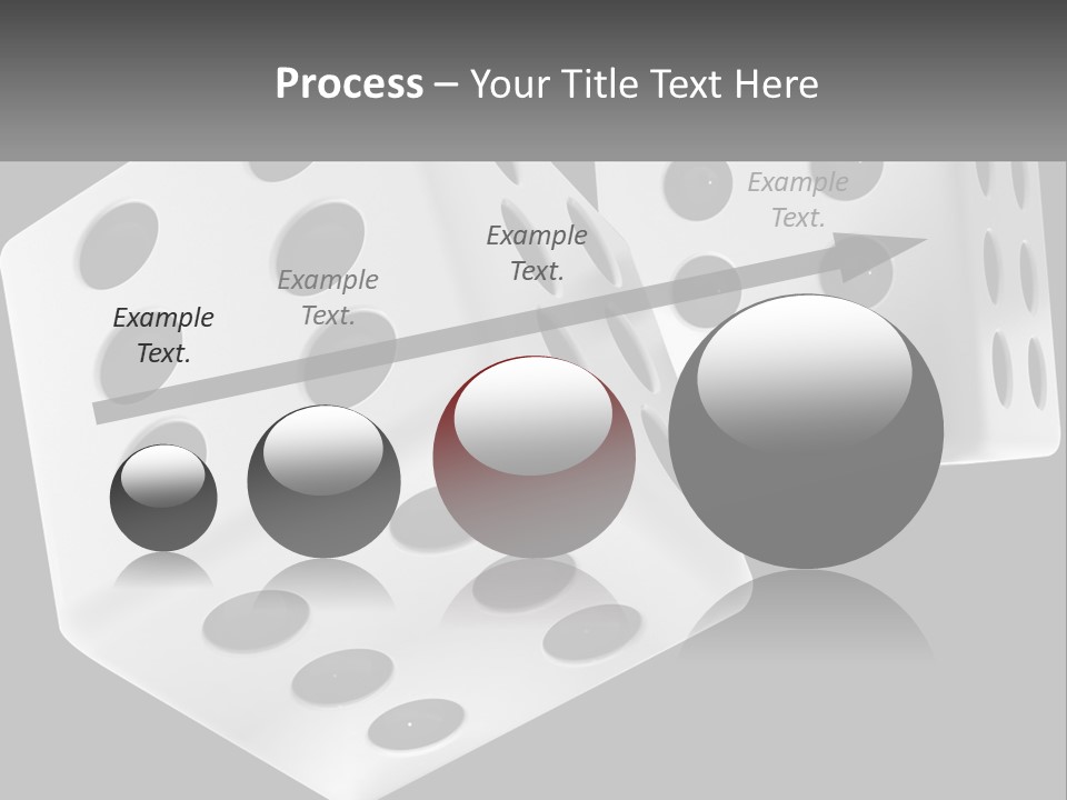 Two White Dices With Black Dots On A Black Background PowerPoint Template