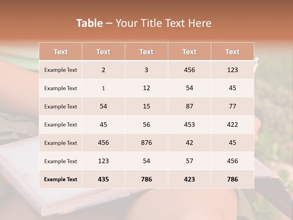 A Woman Writing On A Notebook With A Pen PowerPoint Template