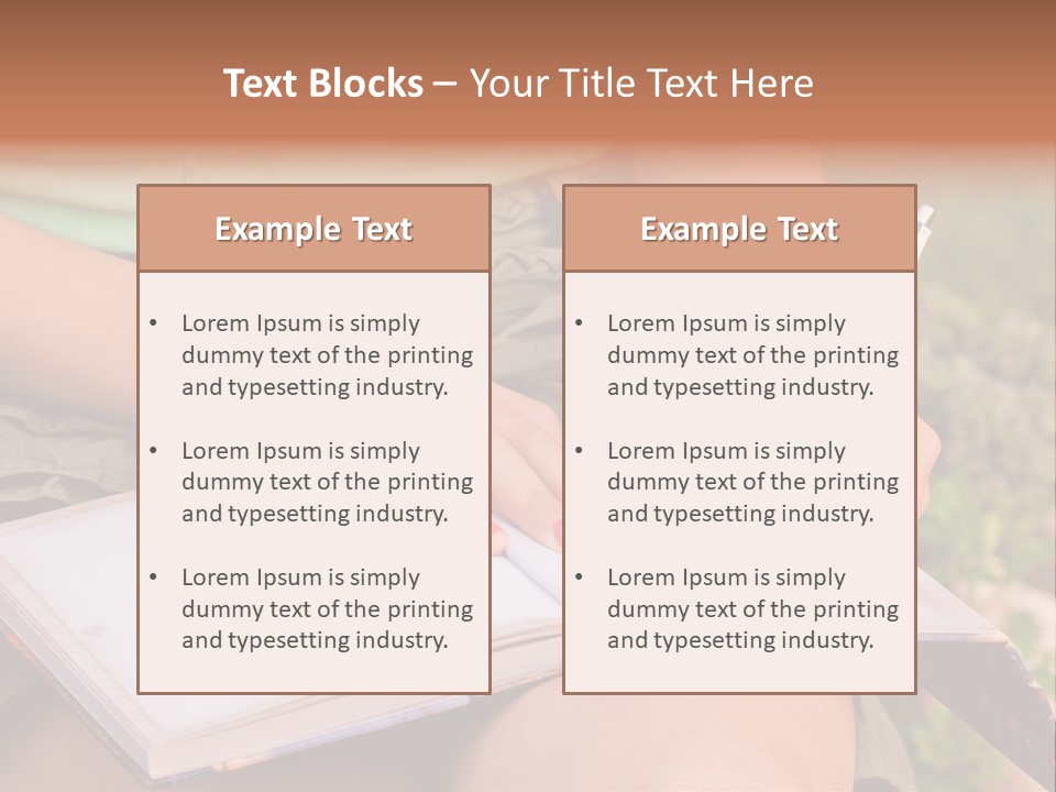 A Woman Writing On A Notebook With A Pen PowerPoint Template