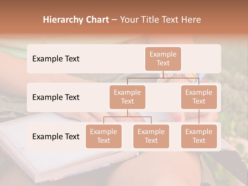 A Woman Writing On A Notebook With A Pen PowerPoint Template