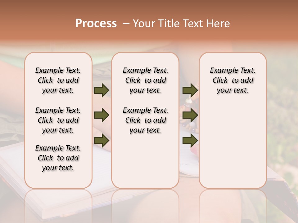 A Woman Writing On A Notebook With A Pen PowerPoint Template