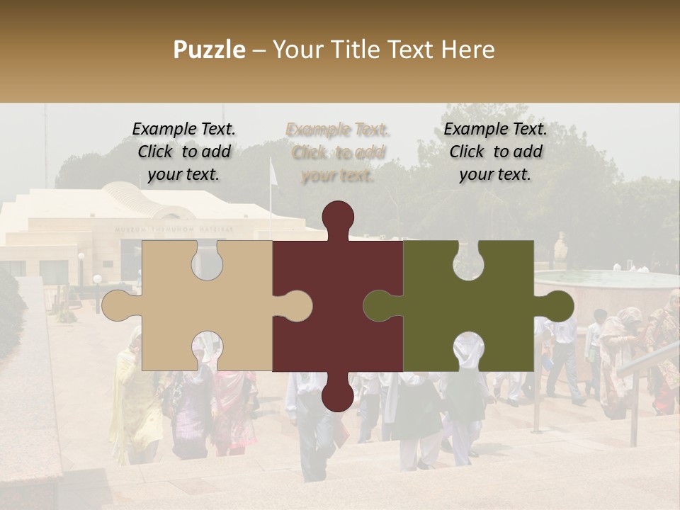 A Group Of People Walking Down A Street Next To A Building PowerPoint Template