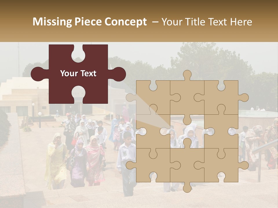 A Group Of People Walking Down A Street Next To A Building PowerPoint Template