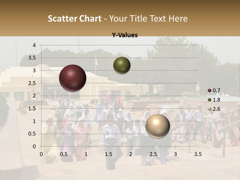A Group Of People Walking Down A Street Next To A Building PowerPoint Template