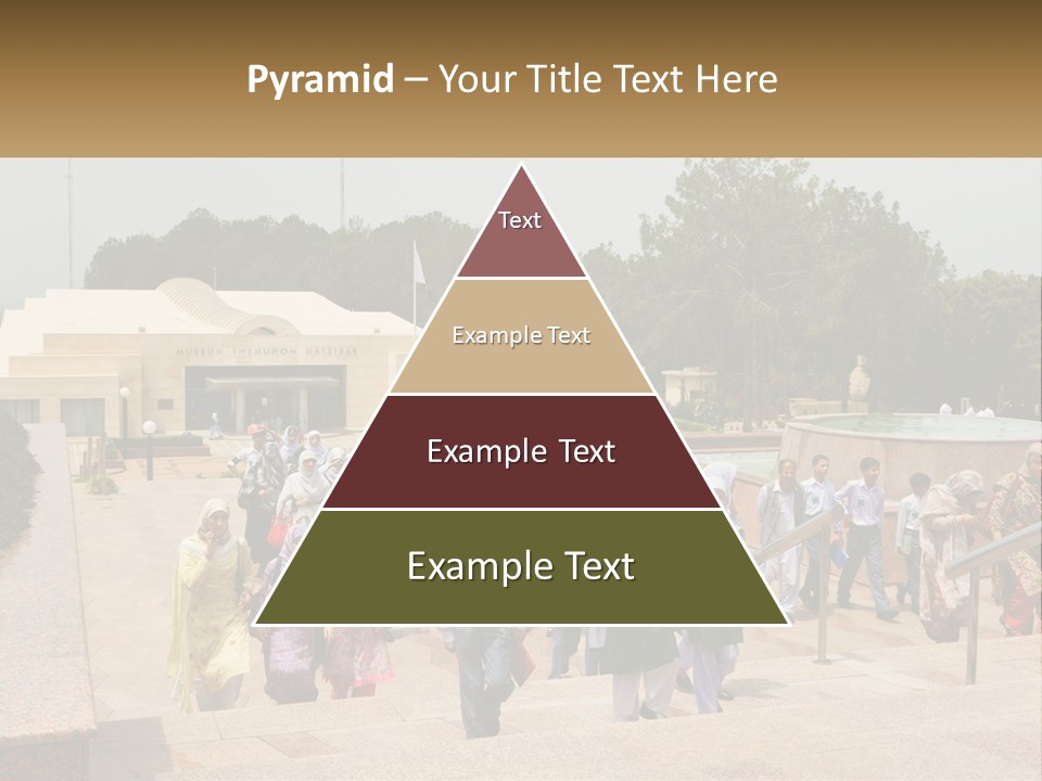 A Group Of People Walking Down A Street Next To A Building PowerPoint Template