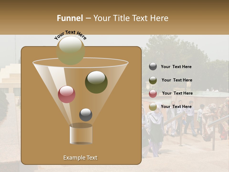 A Group Of People Walking Down A Street Next To A Building PowerPoint Template