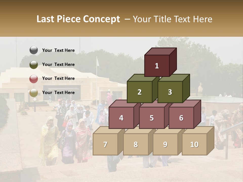 A Group Of People Walking Down A Street Next To A Building PowerPoint Template