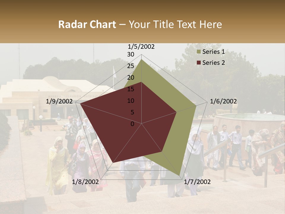 A Group Of People Walking Down A Street Next To A Building PowerPoint Template