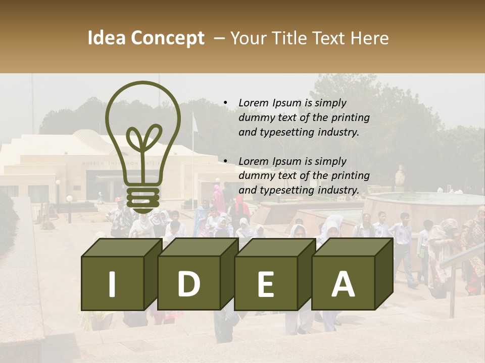 A Group Of People Walking Down A Street Next To A Building PowerPoint Template