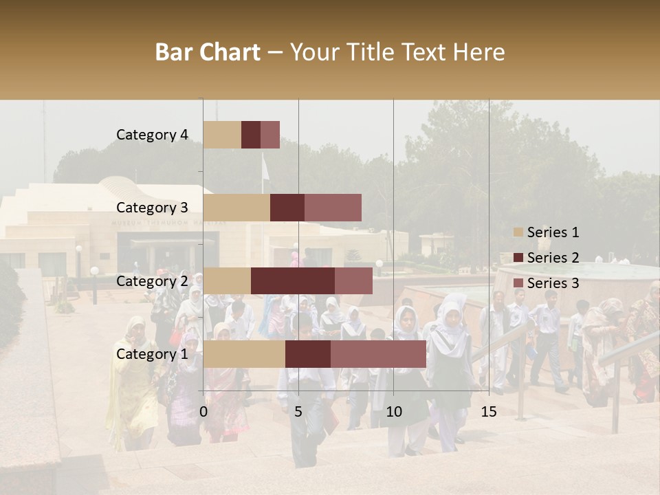 A Group Of People Walking Down A Street Next To A Building PowerPoint Template