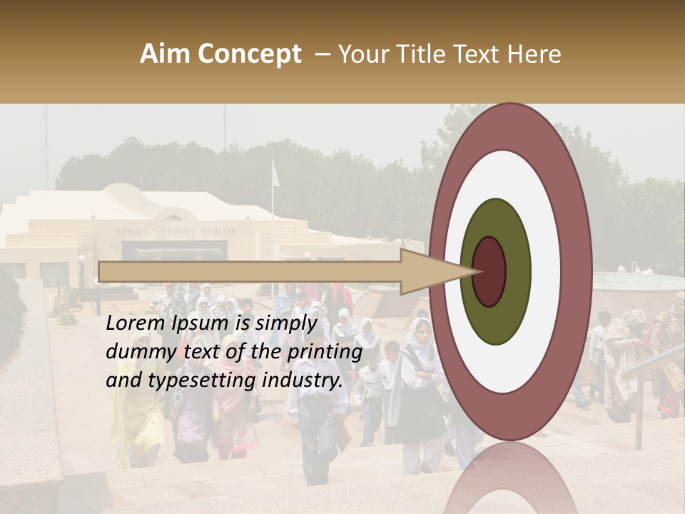 A Group Of People Walking Down A Street Next To A Building PowerPoint Template