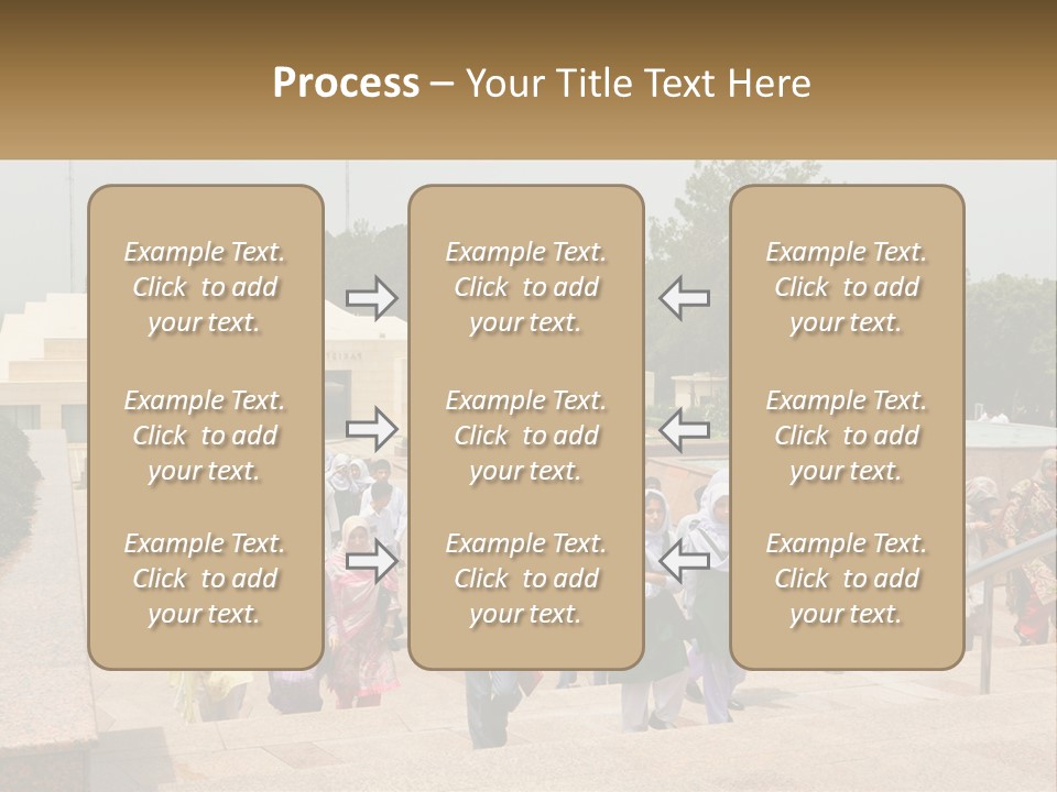 A Group Of People Walking Down A Street Next To A Building PowerPoint Template