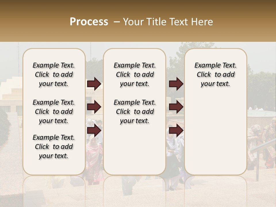 A Group Of People Walking Down A Street Next To A Building PowerPoint Template