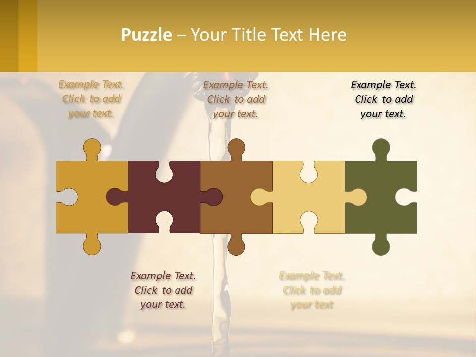 A Faucet With Water Flowing Out Of It PowerPoint Template