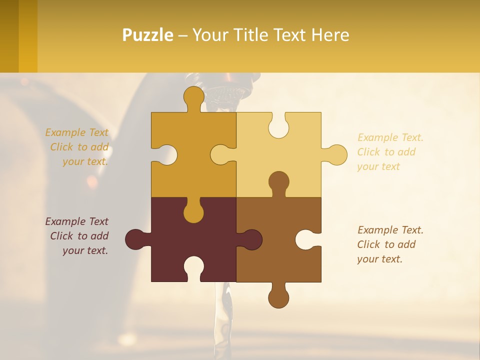 A Faucet With Water Flowing Out Of It PowerPoint Template