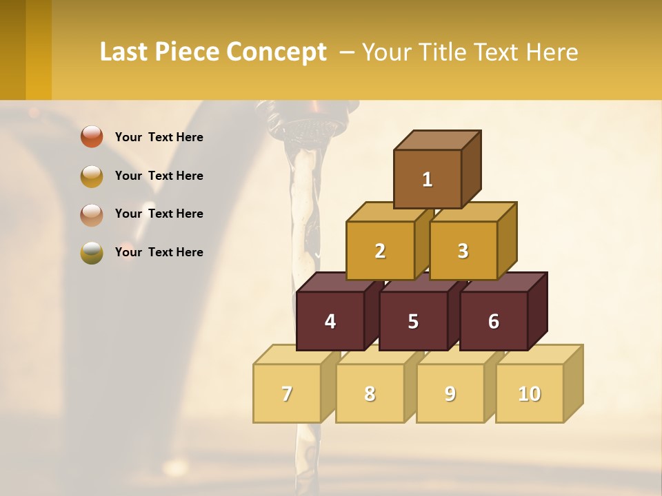 A Faucet With Water Flowing Out Of It PowerPoint Template