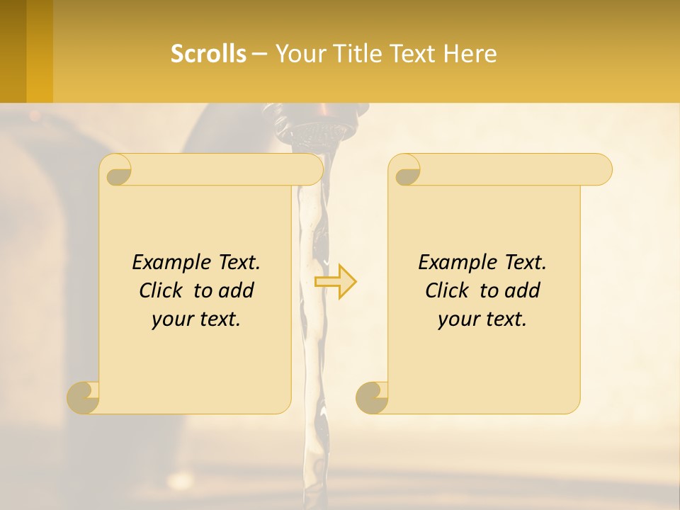 A Faucet With Water Flowing Out Of It PowerPoint Template