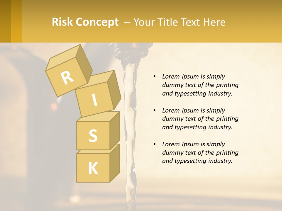 A Faucet With Water Flowing Out Of It PowerPoint Template