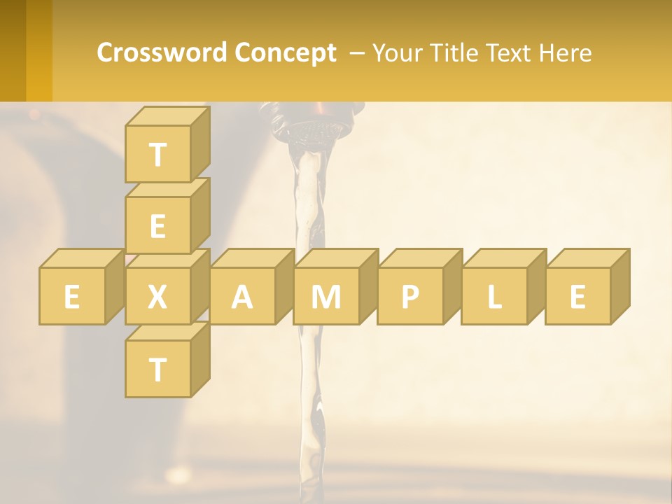 A Faucet With Water Flowing Out Of It PowerPoint Template