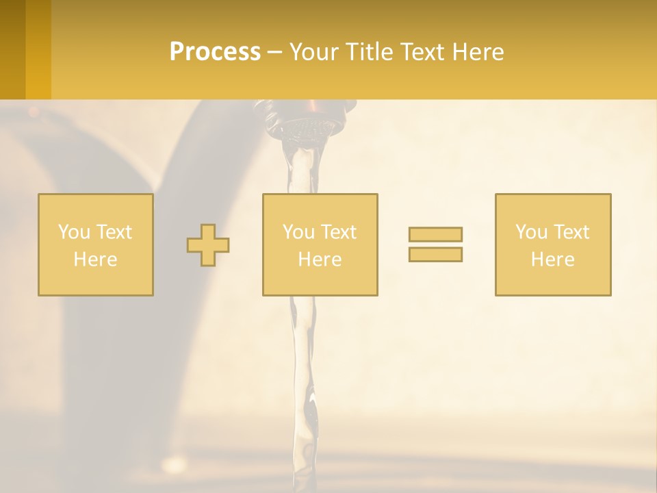 A Faucet With Water Flowing Out Of It PowerPoint Template