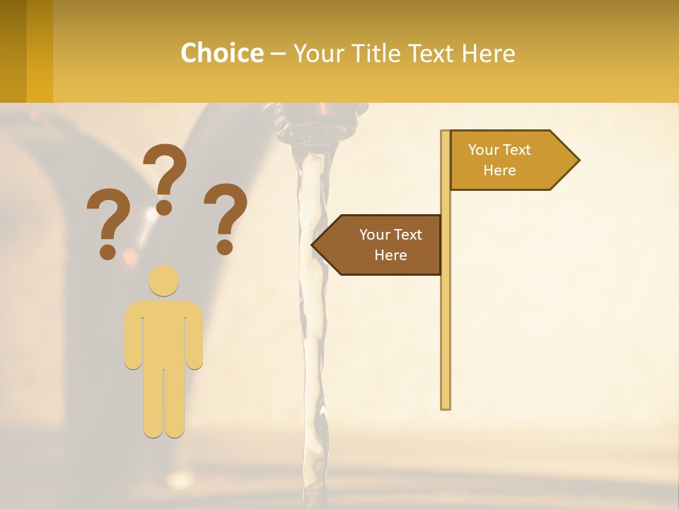A Faucet With Water Flowing Out Of It PowerPoint Template