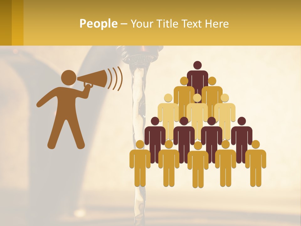 A Faucet With Water Flowing Out Of It PowerPoint Template