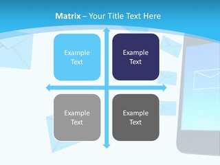A Cell Phone Sitting Next To An Envelope PowerPoint Template