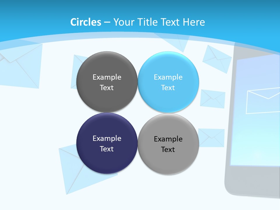 A Cell Phone Sitting Next To An Envelope PowerPoint Template
