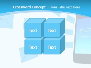 A Cell Phone Sitting Next To An Envelope PowerPoint Template