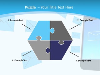 A Cell Phone Sitting Next To An Envelope PowerPoint Template