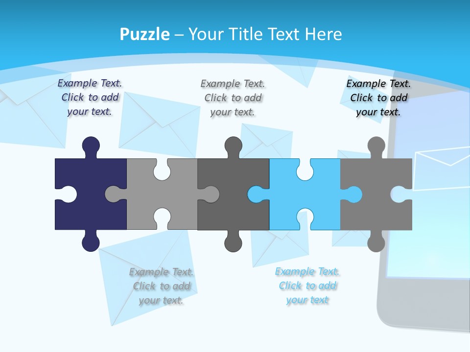 A Cell Phone Sitting Next To An Envelope PowerPoint Template
