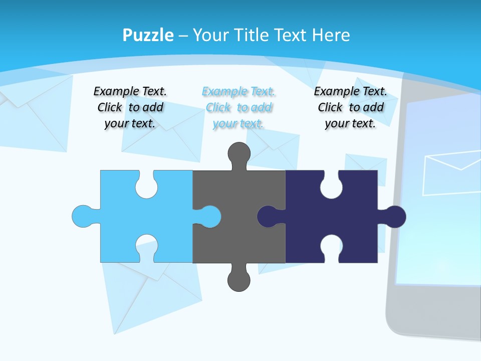 A Cell Phone Sitting Next To An Envelope PowerPoint Template