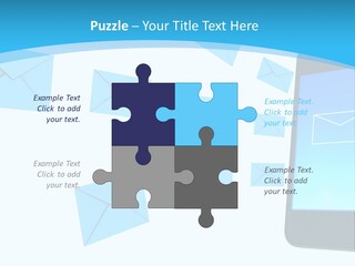 A Cell Phone Sitting Next To An Envelope PowerPoint Template