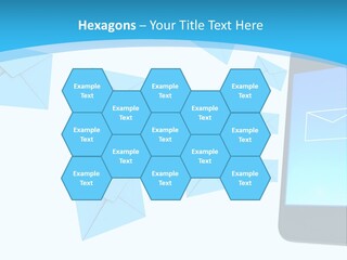 A Cell Phone Sitting Next To An Envelope PowerPoint Template