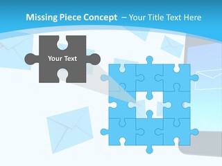 A Cell Phone Sitting Next To An Envelope PowerPoint Template