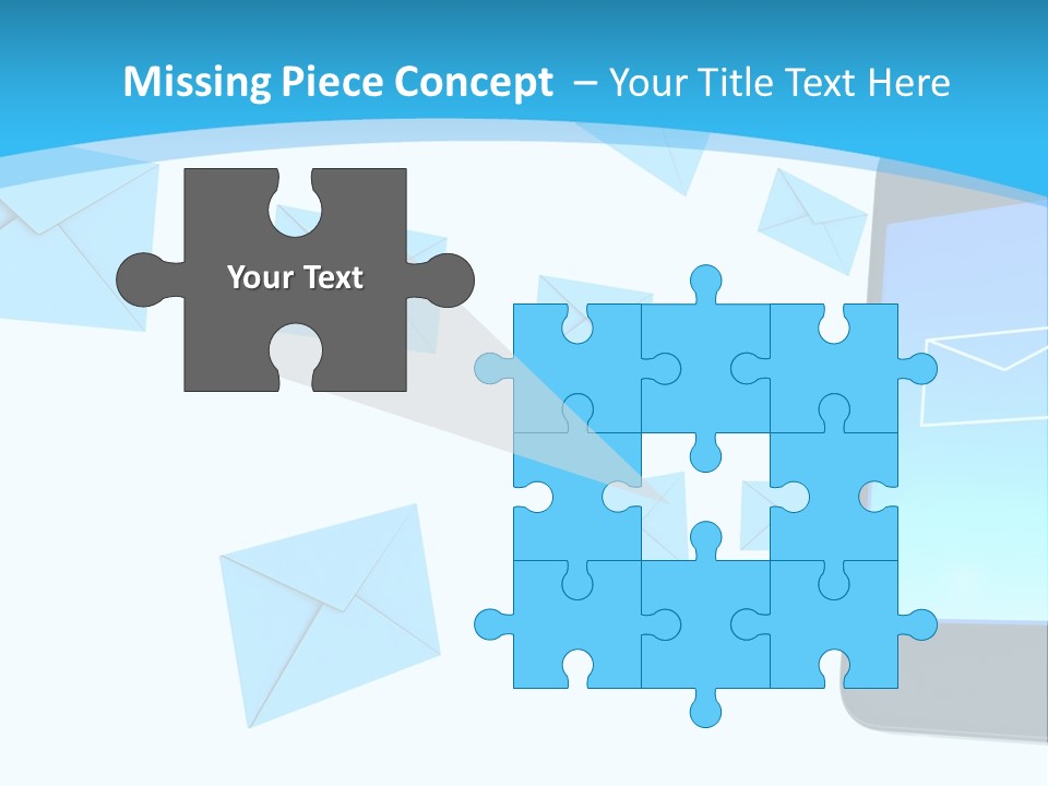 A Cell Phone Sitting Next To An Envelope PowerPoint Template