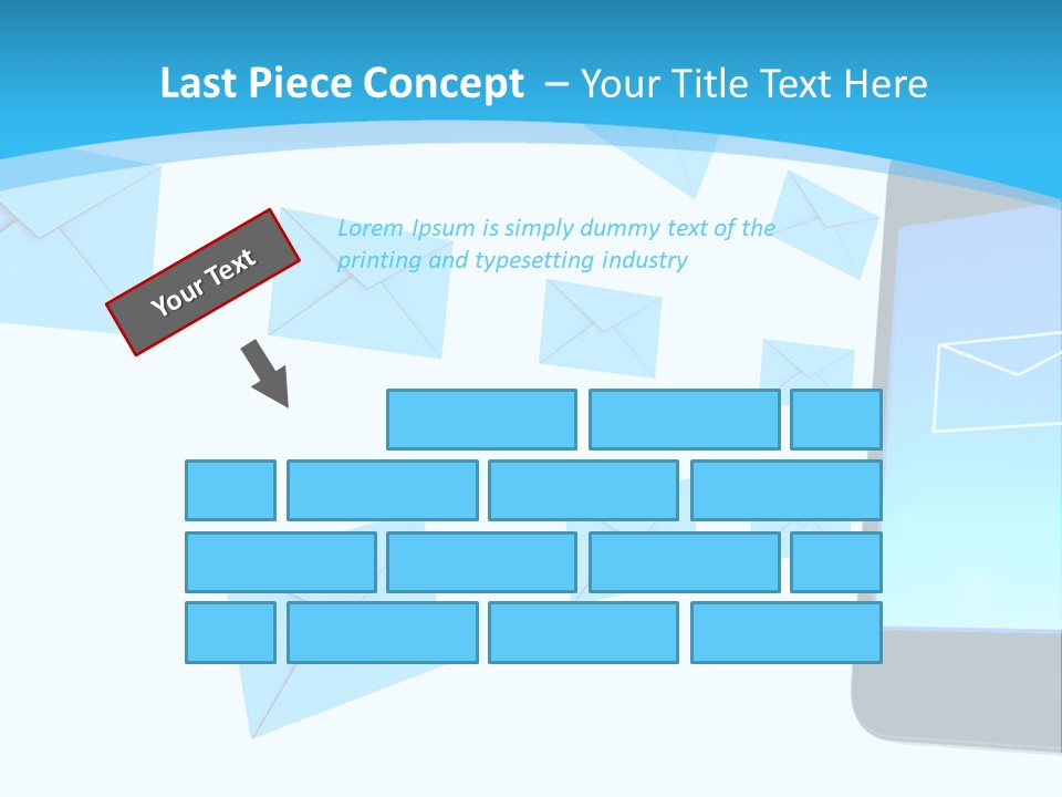 A Cell Phone Sitting Next To An Envelope PowerPoint Template