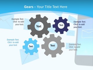 A Cell Phone Sitting Next To An Envelope PowerPoint Template