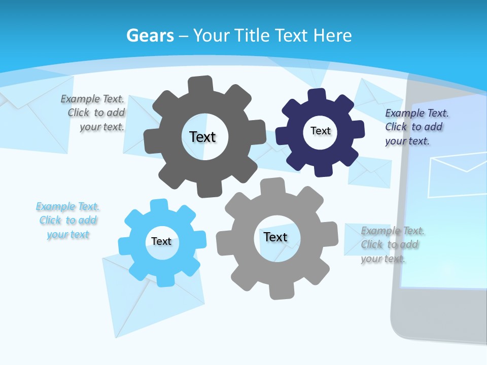 A Cell Phone Sitting Next To An Envelope PowerPoint Template