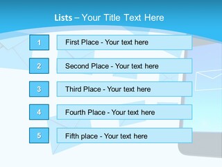 A Cell Phone Sitting Next To An Envelope PowerPoint Template