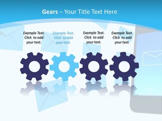 A Cell Phone Sitting Next To An Envelope PowerPoint Template