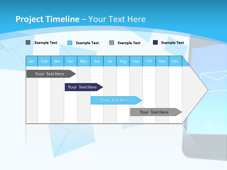 A Cell Phone Sitting Next To An Envelope PowerPoint Template