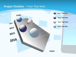 A Cell Phone Sitting Next To An Envelope PowerPoint Template
