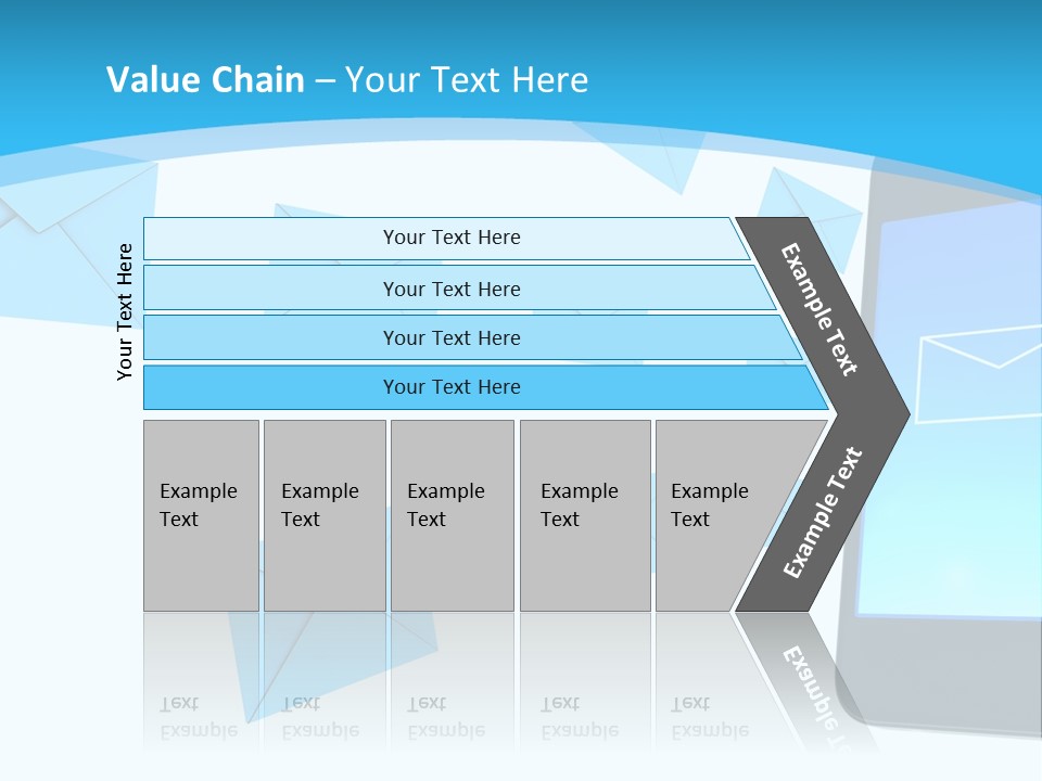 A Cell Phone Sitting Next To An Envelope PowerPoint Template