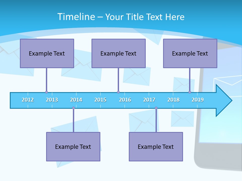 A Cell Phone Sitting Next To An Envelope PowerPoint Template